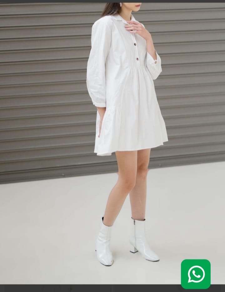 Marthi Shirt Dress White – 784335