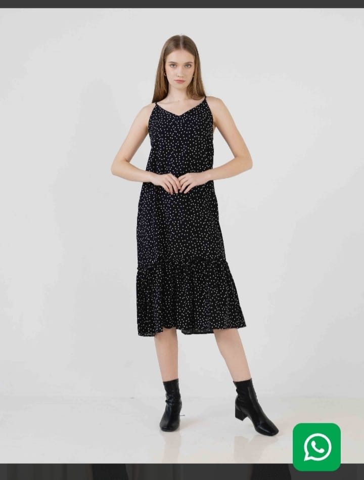 Knita Polkadot Dress Black – 785906