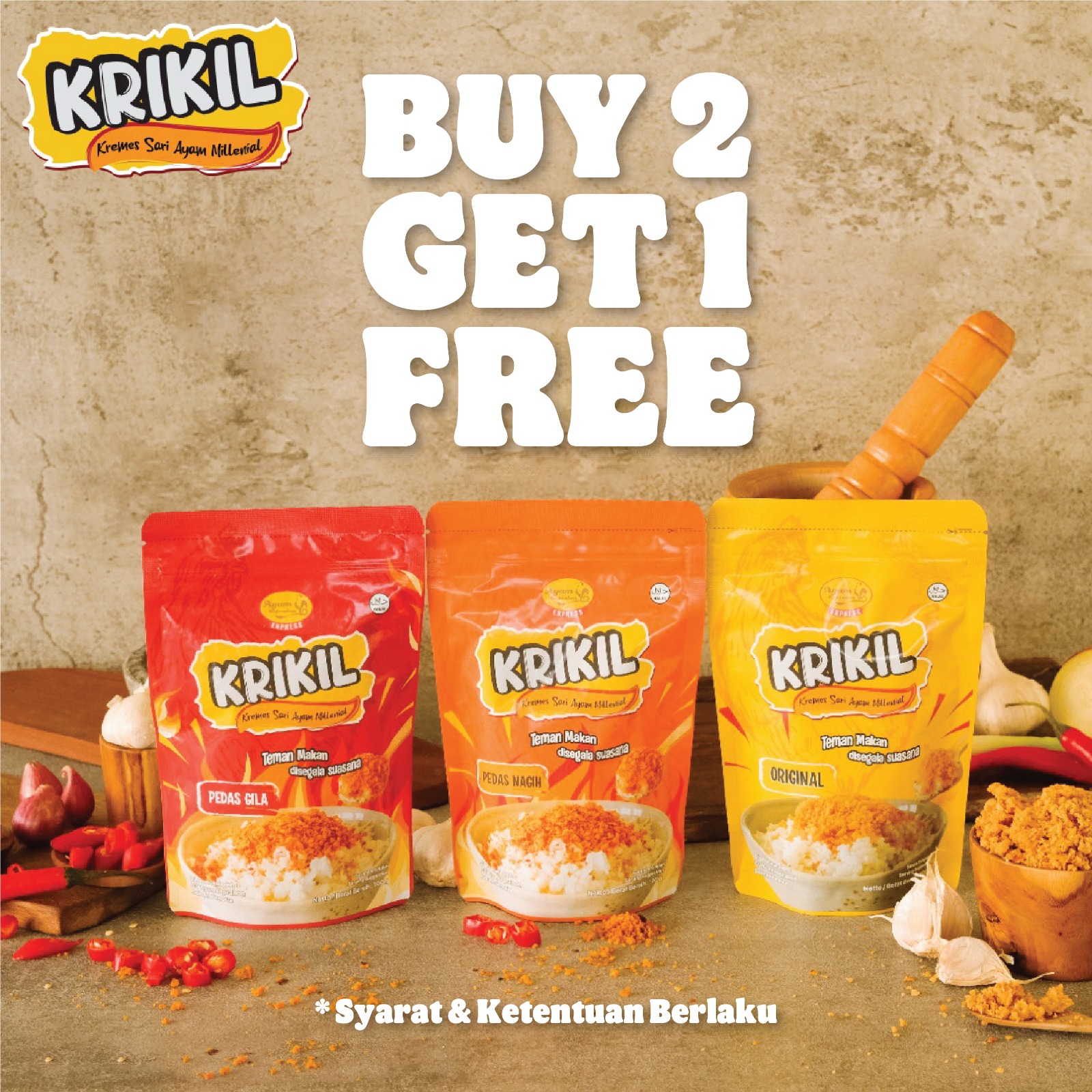 Buy 2 Get 1 Krikil Jumbo All Varian